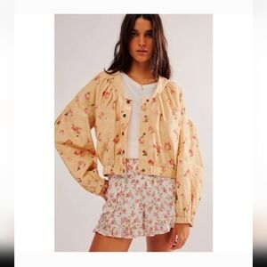 NWT Free People Rory Floral Bomber Jacket Size XS $148 Retail